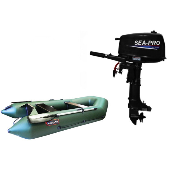 Надувная лодка Хантер 290Р + Мотор Sea Pro Т5S в Якутске